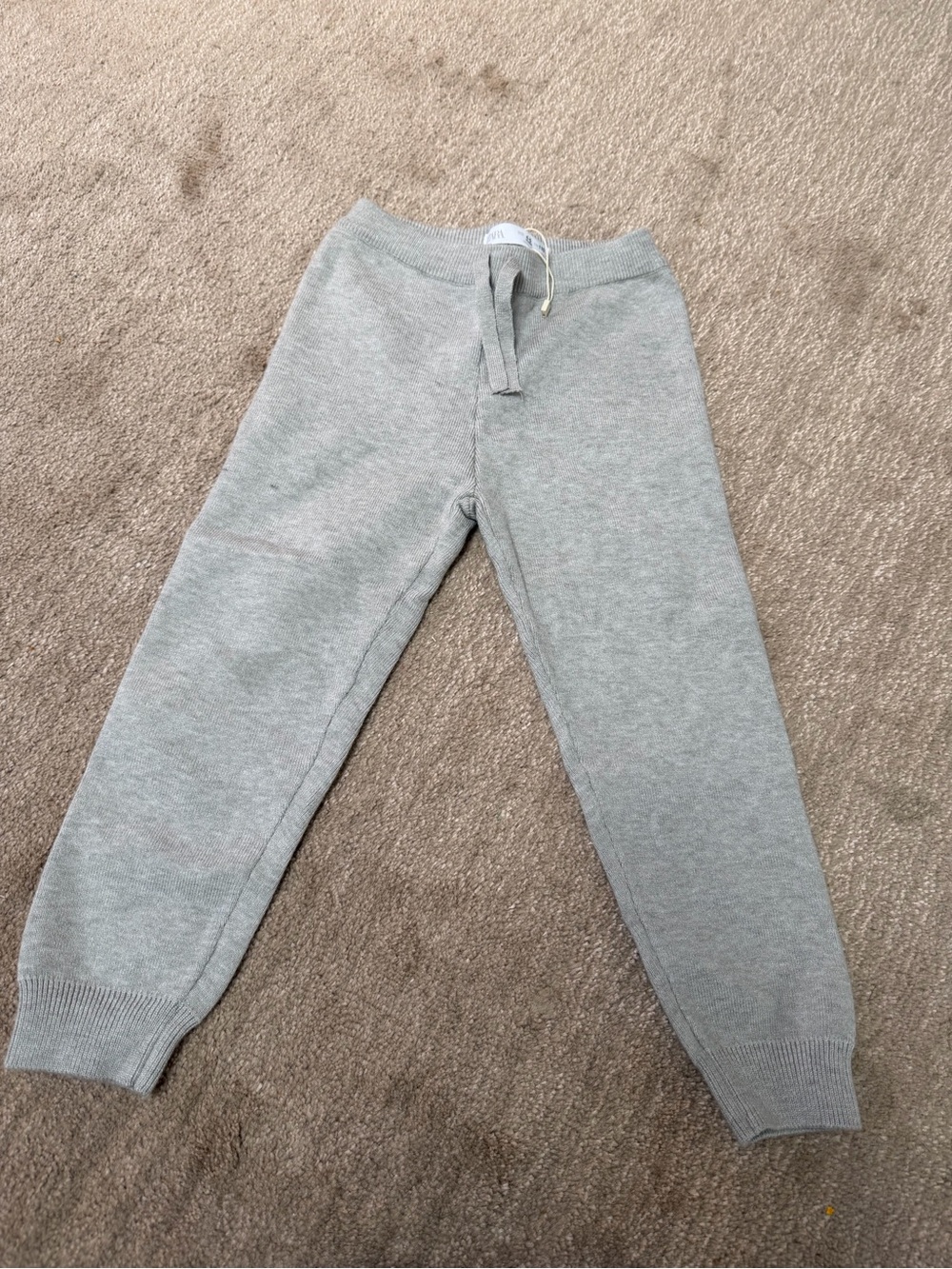 Zara Gray Knit Jogger Sweatpants